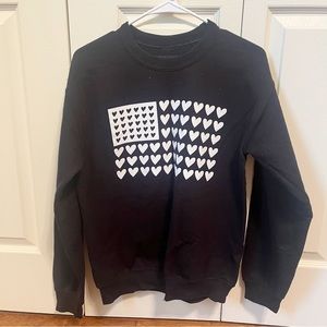 American Freedom Co. black & white crewneck